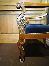 Decoration of a Louis Philippe armchair