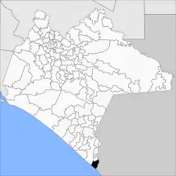 The location of Suchiate in Chiapas