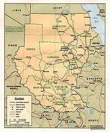 Map of Sudan in 1994