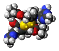 Space-filling model of the sulbutiamine molecule