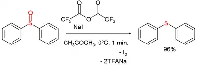 Sulfoxide deoxygenation