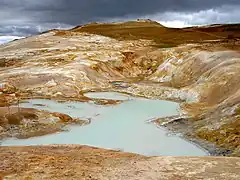 Iceland is rich in sulfur deposits.