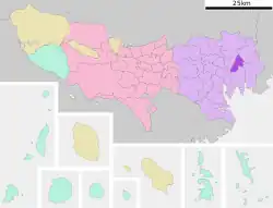 Location of Sumida in Tokyo