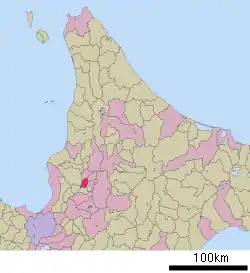 Location of Sunagawa in Hokkaido (Sorachi Subprefecture)