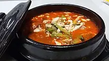 Sundubu-jjigae (spicy soft tofu stew)