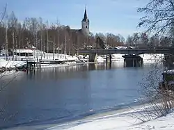 Sunne Sound and Sunne Church in March 2010