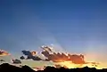 Sunset over the Tucson Mountains.