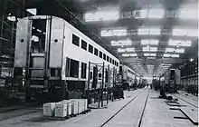 Unfinished railcar under construction