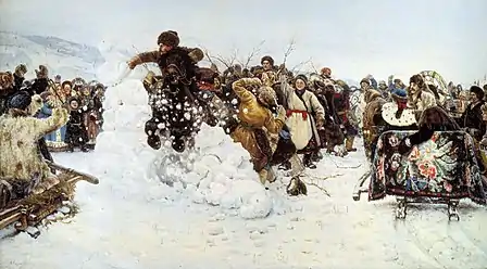 Vasily Surikov, Taking a Snow Town (1891)