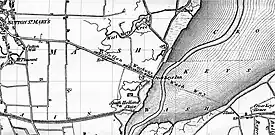 Ordnance Survey map of 1810: Cross Keys Inn is now within Sutton Bridge.