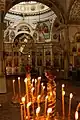 Lit candles inside the cathedral in 2007