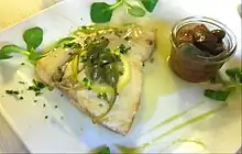 Swordfish in piccata sauce