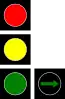 S-2 "traffic light with a signal permitting turning in the direction indicated y arrow"(when displayed with red light, you have to stop before the traffic light!)