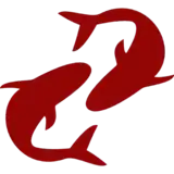 A representation of the Pisces symbol