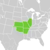 Symphyotrichum anomalum distribution map: US — Arkansas, Illinois, Kansas, Missouri, and Oklahoma.