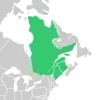 Symphyotrichum anticostense native distribution: Canada — New Brunswick and Québec; US — Maine.