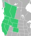 Symphyotrichum campestre distribution map: Canada — Alberta and British Columbia; US — California, Colorado, Idaho, Montana, Nevada, Oregon, Washington, and Wyoming