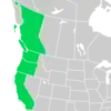 Symphyotrichum chilense distribution map: Canada — British Columbia; US — Washington, Oregon, and California including the Channel Islands.