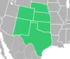 Symphyotrichum fendleri distribution map: US — Colorado, Kansas, Nebraska, New Mexico, Oklahoma, and Texas