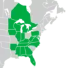 Symphyotrichum shortii native distribution: Canada — Ontario; US — Alabama, Arkansas, Florida, Georgia, Illinois, Indiana, Iowa, Kentucky, Maryland, Michigan, Minnesota, Mississippi, North Carolina, Pennsylvania, Tennessee, Virginia, West Virginia, and Wisconsin.