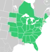 Symphyotrichum urophyllum native distribution: Canada — Ontario; US — Alabama, Arkansas, Florida, Georgia, Illinois, Indiana, Iowa, Kansas, Kentucky, Maine, Maryland, Massachusetts, Michigan, Minnesota, Mississippi, Missouri, Nebraska, New Jersey, New York, North Carolina, North Dakota, Ohio, Oklahoma, Pennsylvania, South Carolina, Tennessee, Vermont, Virginia, West Virginia, and Wisconsin.