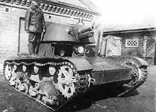 An early T-26 tank with A-43 turret.