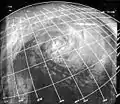 TIROS I image showing a cyclone in South Atlantic, taken on April 28, 1960