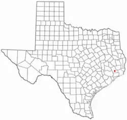 Location of Ames, Texas