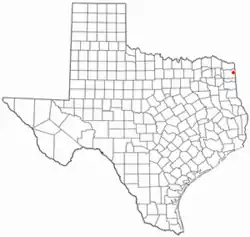 Location of Queen City, Texas