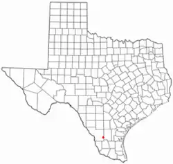 Location of Bruni, Texas