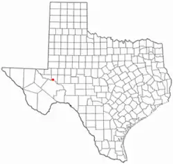 Location of Imperial, Texas