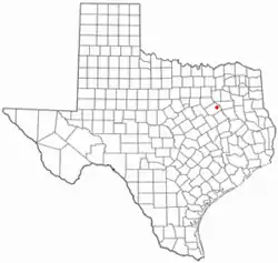 Location of Kerens, Texas