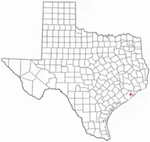 Location of Liverpool, Texas