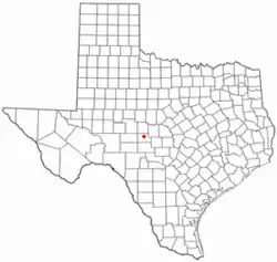 Location of Menard, Texas