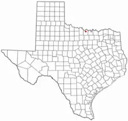 Location of Nocona, Texas