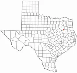 Location of Poynor, Texas