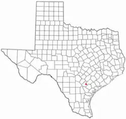 Location of Runge, Texas