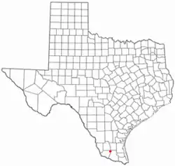 Location of San Isidro, Texas