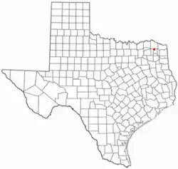 Location of Talco, Texas