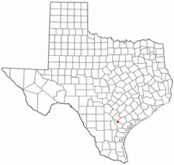 Location of Tuleta, Texas