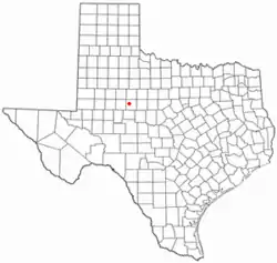 Location of Westbrook, Texas