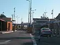 The entrance to the Israeli terminal from Eilat, Israel.