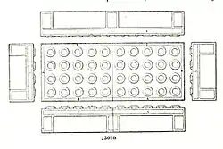 Drawing of the offering table CG 23040, bearing Amenemhat VI's cartouches