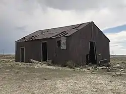 Abandoned building in Table Rock, Wyoming