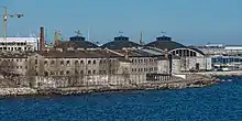 Seaplane hangars from 1916–1917, part of Peter the Great's Naval Fortress, now housing the Estonian Maritime Museum.