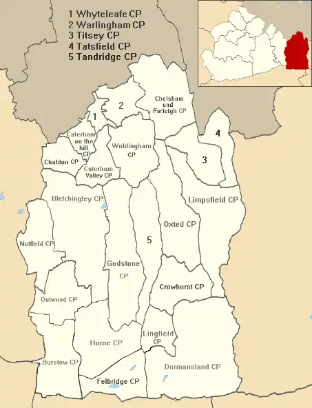 Civil Parishes in Tandridge District