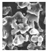 A picture of tantalum powder sintered together.