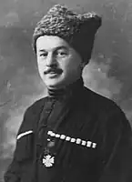 Abdulmajid Tapa Tchermoeff, oil industrialist, first chairman of the Central Committee and first prime minister, Chechen. Died in Switzerland in 1937.