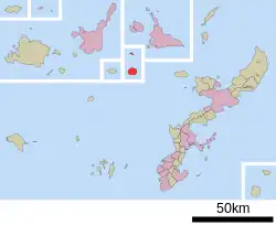 Location of Tarama in Okinawa Prefecture