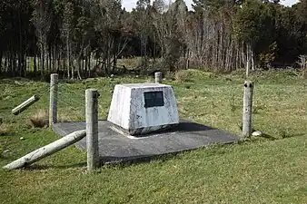 Memorial to Henry Whitcombe at the road-rail bridge